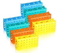 Diheohg 8 soportes de tubo de ensayo de 4 vías para tubos de ensayo de 0,5 ml/1,5 ml/10 ml/15 ml/50 ml de plástico de polipropileno para tubos de laboratorio científico