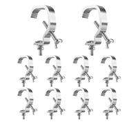 Diheohg Abrazaderas en C de 1,18 a 2, paquete de 10 abrazaderas para iluminación de escenario, apto para tubos de 30 a 50 mm de diámetro exterior, capacidad de carga: 25 kg, abrazadera C para