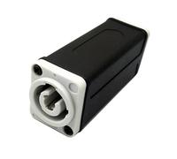 Diheohg Adaptador de CA LED PowerCon adaptador de acoplador CA, extensor de alimentación, conector extensor, adaptador de montaje de panel Speakon recto de alta calidad a