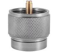 Diheohg Adaptador de estufa de camping 1LB propano pequeño depósito entrada y una válvula lindal EN417 salida exterior botella LPG bidón convertir