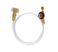 Diheohg Adaptador de recarga de propano para Picnic, hornillo de gas, manguera de gas de doble cara, ajustable, tubo de gas plano