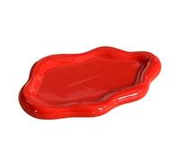 Diheohg Bandeja de joyería de cerámica para anillo, llave, joyero, forma de nube, soporte para joyas, soporte para joyas, decoración de dormitorio, regalo estético C