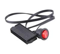 Diheohg Cable de cobre de 50 cm, conector hembra de 24 pines, ATX, PSU, PC, comprobador de arranque con interruptor de encendido/apagado
