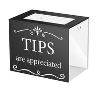 Diheohg Caja de almacenamiento para dinero, caja de donaciones de acrílico, 15,2 x 10,2 x 12,7 cm