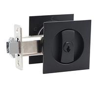 Diheohg Cerradura de puerta, Puerta negra, Privacidad contemporánea, Cerradura de puerta cuadrada, Cerradura de puerta corredera con llave