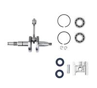 Diheohg Cigüeñal, cojinete de cigüeñal, junta de aceite y juego de anillos de pistón de 37 mm, apto para motosierra MS170 MS 170 017 piezas del motor genético