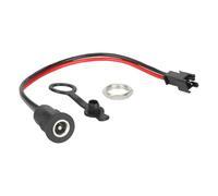 Diheohg Conector de alimentación CC 50 V CC, 5,5 x 2,1 mm, para montaje en panel con hebilla de tuerca de metal