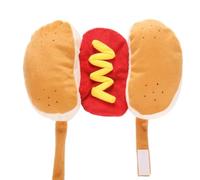 Diheohg Divertido disfraz para mascotas Hot Dog Dress Up, lindo disfraz de gato y cachorro para perros pequeños y medianos para Halloween, juego de rol, regalo S