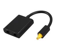 Diheohg Divisor óptico de audio SPDIF de 2 vías Toslink adaptador 1 entrada 2 salidas SPDIF cable óptico divisor hub