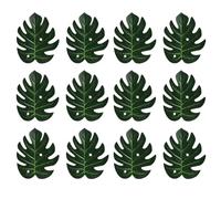 Diheohg Hojas de palma tropicales artificiales, decoración de la selva, animales de verano hawaiano, decoración de mesa para el hogar, S, duradero