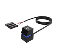 Diheohg Interruptor de escritorio para ordenador, LED, placa base PC, arranque externo, botón de encendido/apagado, cable de extensión para oficina A