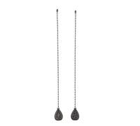 Diheohg Juego de 2 ventiladores de techo de bronce, cadena de extracción, cadena decorativa, cadena de remolque, iluminación y perlas de abanico, extractor de bola