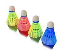 Diheohg Juego de 4 pelotas de bádminton luminosas LED de espuma de plástico deportivo, bádminton, multicolor