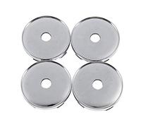 Diheohg Juego de 4 tapacubos cromados universales para coche, plástico, 60 mm