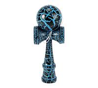Diheohg Juguetes al aire libre deportes Kendama juguete pelota niños y adultos al aire libre pelota deportes grieta libro colorido diseño negro y azul