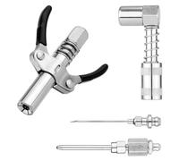 Diheohg Kit de montaje de 4 piezas, adaptador de embrague de grasa de 90 grados, grasa de doble mango para grasa NPT 1/8