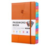 Diheohg Libro de contraseñas con pestañas alfabéticas coloridas y marcadores, para personas mayores 8,4 x 5,9, dirección de Internet A