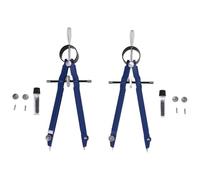 Diheohg Paquete de 2 unidades con cerradura matemáticas arco dibujo de metal con rueda geometría arco divisor preezision escolar para arte escuela oficina