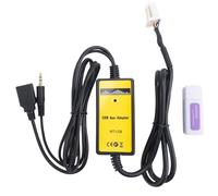Diheohg Radio de coche digital USB MP3 de 6 + 6 pines, adaptador de cambiador de CD con entrada auxiliar de 3,5 mm para la serie