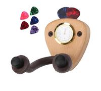 Diheohg Soporte de pared para guitarra con control de humedad, para guitarra acústica, ukelele y bajo, con 5 púas