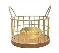 Diheohg Soporte para cápsulas de café, recipiente para cápsulas de café, accesorios de barra de café, cesta de cápsulas de café de metal, organizador para cocina, encimera, duradero, fácil de usar B
