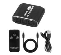 Diheohg SPDIF Toslink Switch 3 en 1 Out. Selector de audio óptico digital 3 x 1 con control por infrarrojos, compatible con DTS AC3