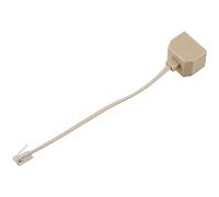 Diheohg Teléfono RJ11 línea macho a doble RJ11 hembra divisor adaptador filtro