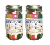 Diheohg Vaso de 2 piezas con versículos de la Biblia para emociones y sentimientos, versículos de la Biblia en un vaso, vidrio con escrituras, aliento de Dios, peticiones de oración, fácil instalación