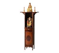 DIHRVTHC Altar Buddha con Mueble Vitrina, Armario Altar Feng Shui Chino con estantes, Altar Decorativo sobre Pedestal Adecuado para templos y hogares(26.8"/68cm)
