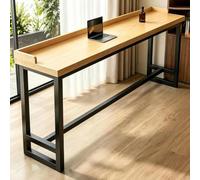 DIHRVTHC Mesa Alta Tipo Bar, de Madera Maciza de Pino con Borde Natural | For kitchens, breakfast nooks, cafes, or behind sofas/ Table Only(NP-b,L79"*w16"*h41")