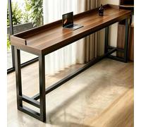DIHRVTHC Mesa Alta Tipo Bar, de Madera Maciza de Pino con Borde Natural | For kitchens, breakfast nooks, cafes, or behind sofas/ Table Only(BW-b,L71"*w12"*h41")