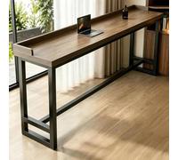 DIHRVTHC Mesa Alta Tipo Bar, de Madera Maciza de Pino con Borde Natural | For kitchens, breakfast nooks, cafes, or behind sofas/ Table Only(GO-b,L55"*w16"*h41")