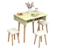 DIHRVTHC Mesa de Comedor Plegable, Mesa con Patas Plegables, Mesa abatible Que Ahorra Espacio, para 2-6 Personas, para Estudios, Apartamentos pequeños, Balcones y dormitorios(W+Maple,100 * 100cm)