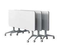 DIHRVTHC Mesa de reuniones Plegable con Ruedas y Tapa abatible, Ideal para oficinas y aulas. Mesa de capacitación portátil con diseño Moderno Que Ahorra Espacio.(3pcs,L140*W40)