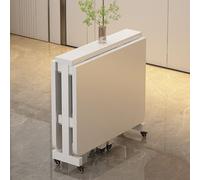 DIHRVTHC Mesa Plegable Extensible,Mesa de Comedor Plegable salvaspacio en Madera/metálico, Adecuada para 2-4 Personas, Espacios reducidos(Wit,130cm)