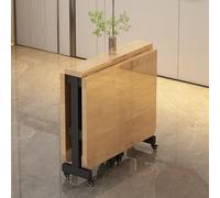 DIHRVTHC Mesa Plegable Extensible,Mesa de Comedor Plegable salvaspacio en Madera/metálico, Adecuada para 2-4 Personas, Espacios reducidos(Wood,100cm)