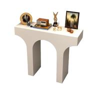 DIHRVTHC Mesa recibidor de Madera Resistente, Elegante y Funcional, Adecuada para la organización de Llaves, Bolsos, Plantas y Elementos Decorativos(Ivory,140cm)