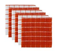 DII 100% algodón, Lavable a máquina, Ultra Absorbente, Basic Everyday 12 x 12 paños de Cocina de Rizo, diseño de Ventana, Juego de 6 Unidades, Color Especias