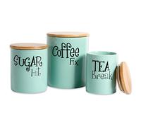 DII Accesorios de cocina Colección retro, Cerámica, Juego de recipientes, Aqua, 3 piezas