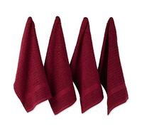 DII Basic, Terry Collection, Juego de paños Lisos de Cocina de gofre, 38 x 66 cm, 4 Unidades, Vino