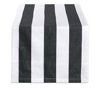 DII Cabana Colección de Mesa Dobby, Algodón, Negro, 18x108 Table Runner