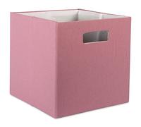 DII Caja de almacenamiento plegable de tela rígida para guardería, oficina y organización del hogar (33 x 33 x 33 cm) - Rosa sólida