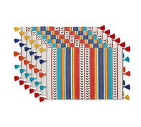 DII Caliente Collection - Juego de manteles Individuales, diseño de Rayas Picante, 6 Unidades