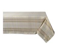 DII CAMZ10898 - Servilletas metálicas de Gran tamaño, Ideales para cenas, Fiestas, Navidad, Vacaciones, o Uso Diario, 20 x 20, Color Crema, Cream Plaid, 60" x 84"
