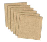 DII Cleaning Collection - Juego de paños de Cocina de Microfibra Suave Altamente Absorbente, 12 x 12 Pulgadas, Color Gris Pardo, 6 Piezas