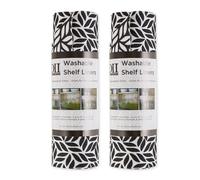 DII Colecciσn de revestimientos para refrigerador y estante, no adhesivo, cortado para adaptarse a la mαquina, lavable, 12 x 20, hoja abstracta n