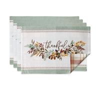 DII Colecciσn Otoρo Agradecido Decoraciσn de Mesa Otoρo Juego de Manteles Individuales Reversibles 13x19 Otoρo Bounty 4 Piezas