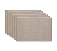 DII Colección Bicolor Mesa, Algodón, Piedra, Placemat Set, 6