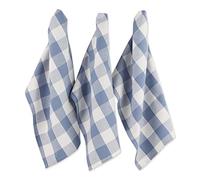 DII Colección Classic Farmhouse Kitchen Collection, algodón, Azul Lavado a la Piedra, Juego de Toallas de Cocina