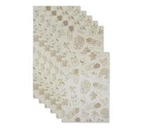 DII - Colección de Alfombrillas para Nevera sin Adhesivo, para Cortar a Medida, 30,5 x 61 cm, 6 Unidades, diseño de Mercado Color Crema